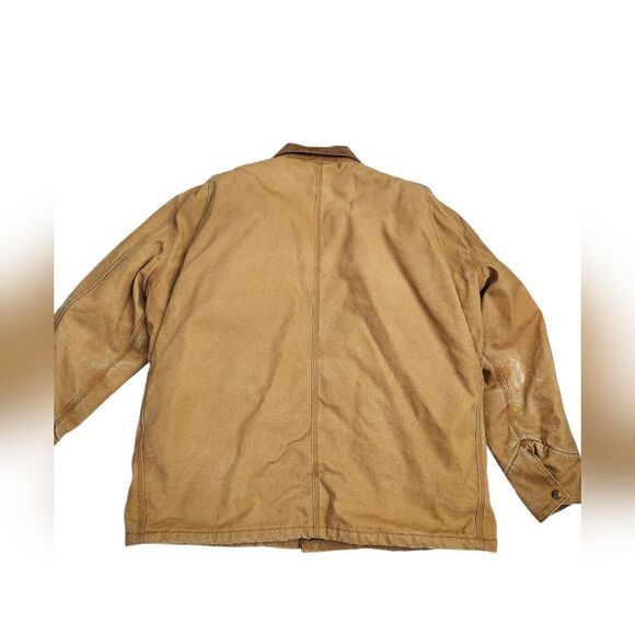 Walls Blizzard Prof Vtg Duck Brown corduroy collar chore work canvas coat XL - Picture 6 of 14